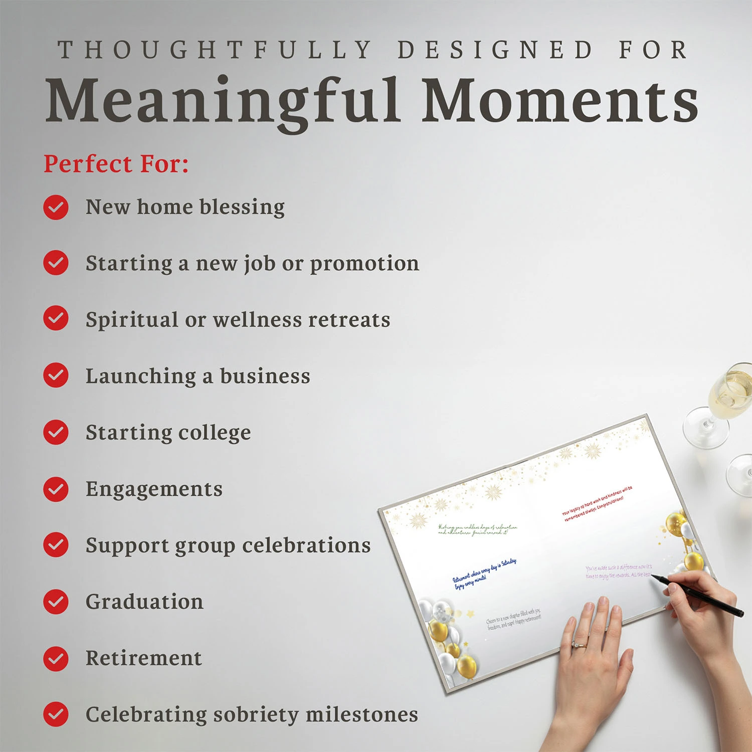 Personalized Multipurpose Guest Book - Cheers to New Beginnings (CHAMPAGNE BEIGE)